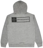 Chrome Hearts Framed Plus Cross Hoodie Grey 2