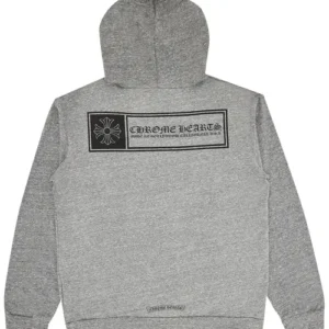 Chrome Hearts Framed Plus Cross Hoodie Grey 2