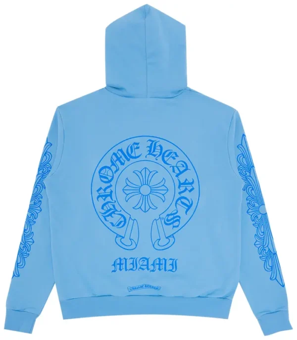 Chrome Hearts Horseshoe Hoodie Blue 2