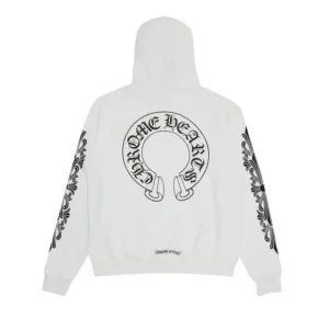 Chrome Hearts Horseshoe Hoodie White 2