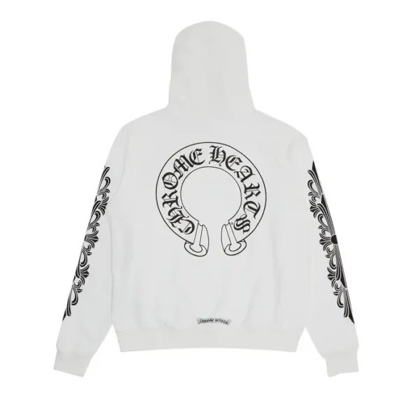 Chrome Hearts Horseshoe Hoodie White 2