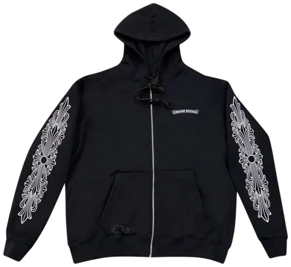 Chrome Hearts Zip Up Hoodie Black