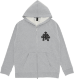 Grey Chrome Hearts Hoodie Zip Up