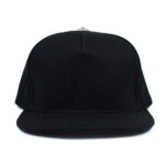 Chrome Hearts Cross Waxed Denim Baseball Cap – Black