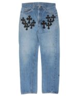 Chrome Hearts Levi’s Cross Patch Jeans – Blue